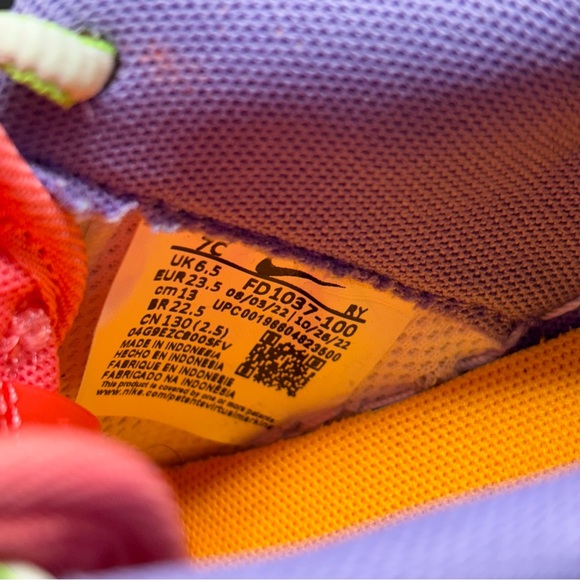 Nike Force 1 LV8 Toddler Kids Shoes Sz 7c White Space Purple - Picture 10 of 10